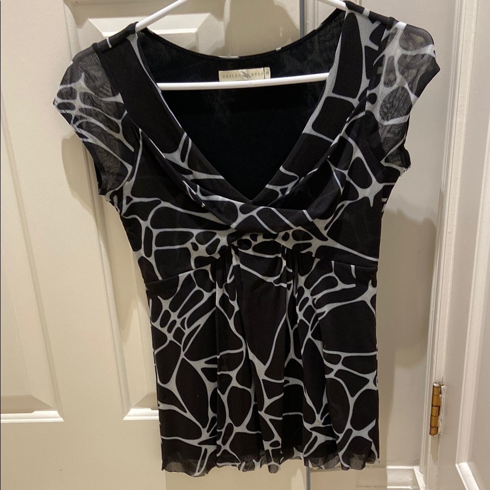Weston Wear Black print sleeveless blouse